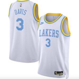 Maillot de basket-ball 2022-23 LA Lakers #3 Anthony Davis Swingman Maillot blanc classique 606832