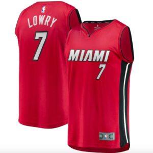 Maillot de basket-ball 2022-23 Miami Heat #7 Kyle Lowry Fast Break Statement Maillot rouge 608018