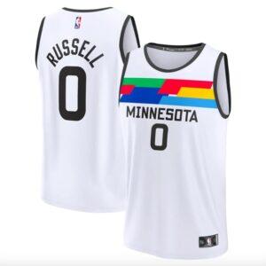 Maillot de basket-ball 2022-23 Minnesota Timberwolves #0 D'Angelo Russell Fast Break City Maillot blanc 609816
