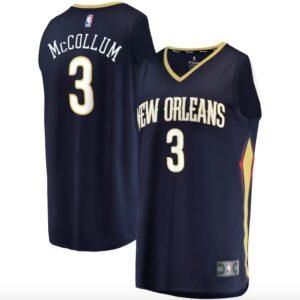 2022-23 Pélicans de la Nouvelle-Orléans #3 C.J. Maillot de basket-ball McCollum Fastbreak Icon Navy Jersey 609910