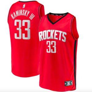 Maillot de basket-ball des Houston Rockets # 33 Frank Kaminsky III Fast Break Icon Maillot rouge 601030
