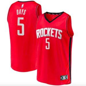 Houston Rockets # 5 Darius Days Fast Break Icon Maillot de basket-ball rouge 600918
