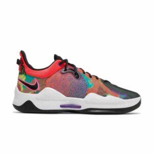 Nike PG 5 EP Baskets multicolores Bright Crimson/Fierce Purple/Barely Volt/Black CW3146 600