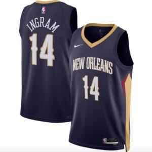 Maillot de basket-ball 2022-23 Pélicans de la Nouvelle-Orléans #14 Brandon Ingram Swingman Icon Navy Jersey 612380