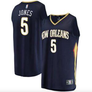 Maillot de basket-ball 2022-23 Pélicans de la Nouvelle-Orléans #5 Herbert Jones Fast Break Icon Maillot bleu 612465