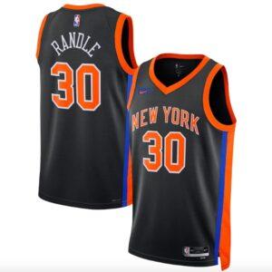 Maillot de basket-ball 2022-23 New York Knicks #30 Julius Randle Swingman City Maillot noir 613261