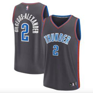 Maillot de basket 2022-23 Oklahoma City Thunder #2 Shai Gilgeous-Alexander Fastbreak City Maillot Anthracite 613364