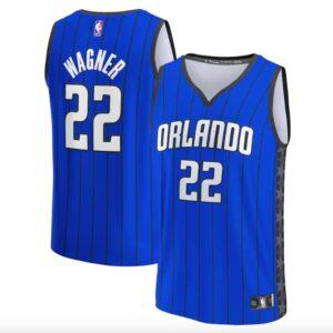 Maillot de basket-ball 2022-23 Orlando Magic #20 Franz Wagner Fast Break Statement Maillot bleu 615716