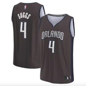 Maillot de basket-ball 2022-23 Orlando Magic #4 Jalen Suggs Fastbreak City Maillot noir 616578