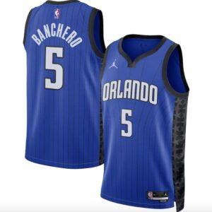 Maillot de basket-ball 2022-23 Orlando Magic #5 Paolo Banchero Swingman Statement Maillot bleu 615690