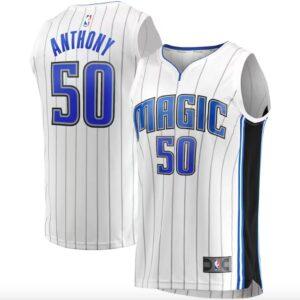 Maillot de basket-ball 2022-23 Orlando Magic #50 Cole Anthony Fast Break Association Maillot blanc noir 615866