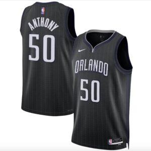 Maillot de basket-ball 2022-23 Orlando Magic #50 Cole Anthony Swingman City Maillot noir noir 613483