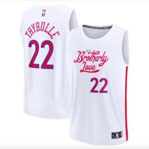 Maillot de basket-ball 2022-23 Philadelphia 76ers #22 Matisse Thybulle Fastbreak City Maillot blanc 619300