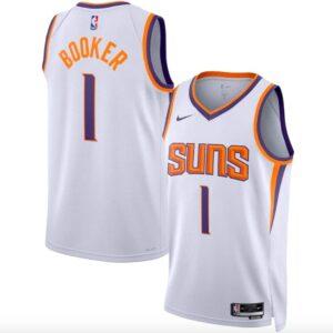 Maillot de basket-ball 2022-23 Phoenix Suns #1 Devin Booker Swingman Association Maillot blanc 620256