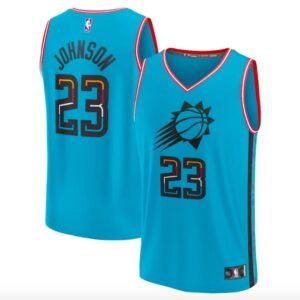 Maillot de basket-ball 2022-23 Phoenix Suns #23 Cameron Johnson Fastbreak City Turquoise Jersey 620304