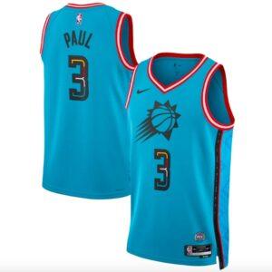 Maillot de basket-ball 2022-23 Phoenix Suns #3 Chris Paul Swingman City Maillot Turquoise 620280