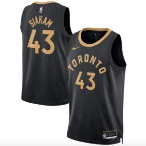 Maillot de basket-ball 2022-23 Toronto Raptors #43 Pascal Siakam Swingman City Maillot noir noir 623637