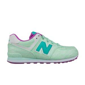Baskets New Balance 574 Big Kid Vert Rose Blanc KL574SJG