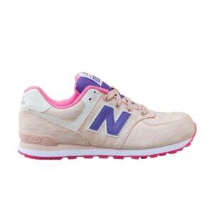 Baskets New Balance 574 Enfants Rose Blanc KL574SOG