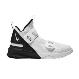 Nike LeBron Soldier 13 Flyease GS Blanc Noir Bleu CJ1317 100
