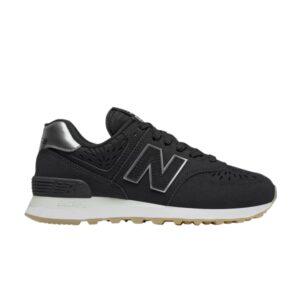 Baskets Wmns New Balance 574 Noir Argent Foncé Métallisé WL574SCP