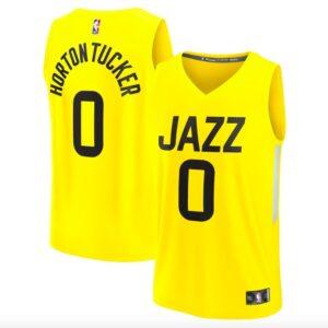 Maillot de basket-ball 2022-23 Utah Jazz #0 Talen Horton-Tucker Fast Break Icon Maillot jaune 626576