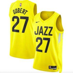 Maillot de basket-ball 2022-23 Utah Jazz #27 Rudy Gobert Swingman Icon Gold Jersey 626511