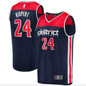 Maillot de basket-ball 2022-23 Washington Wizards #24 Corey Kispert Fast Break Statement Navy Jersey Bleu 630931