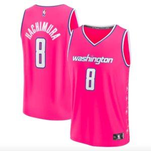 Maillot de basket-ball 2022-23 Washington Wizards #8 Rui Hachimura Fastbreak City Maillot rose blanc 628823