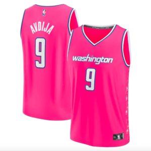 Maillot de basket-ball 2022-23 Washington Wizards #9 Deni Avdija Fastbreak City Maillot rose marron 628849