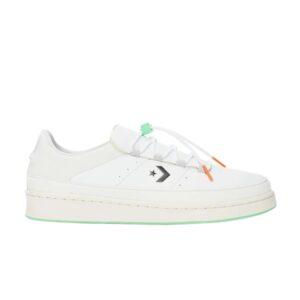 Converse Pro Leather Low Baskets blanches Marron 166596C