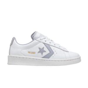 Converse Pro Leather Low Baskets de gravier blanches 170360C