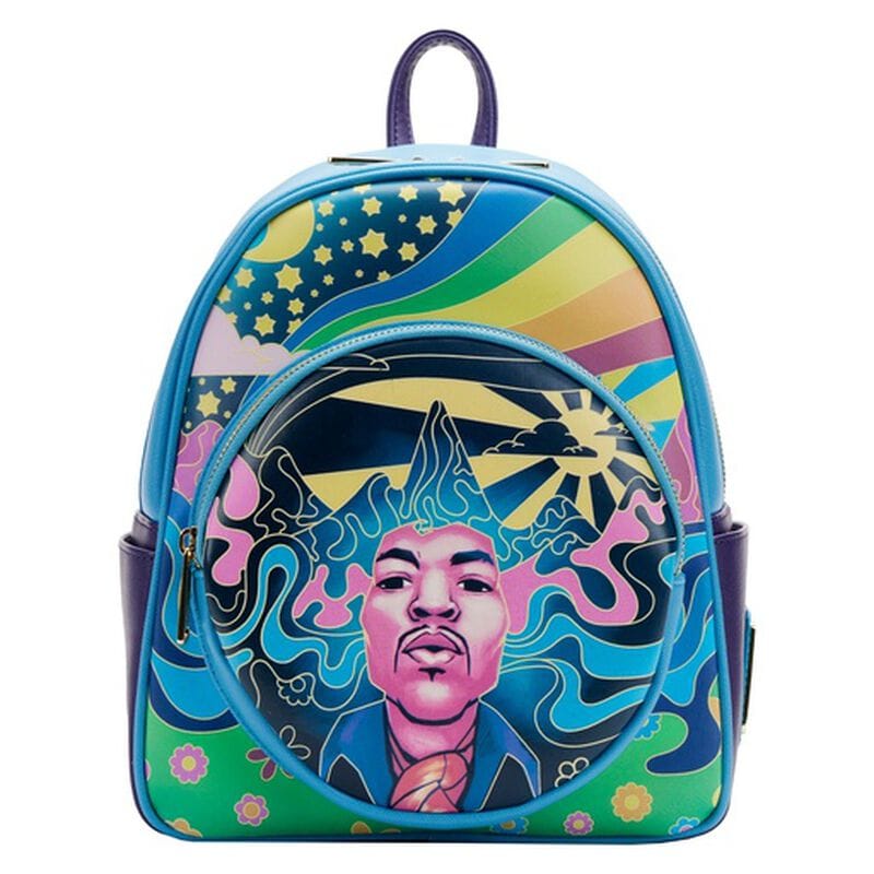 Sac à dos Jimi Hendrix Psychedelic Glow Landscape Zip Mini Sac à dos 639030