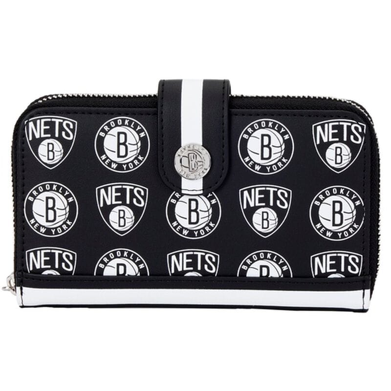 Portefeuille zippé avec logo NBA Brooklyn Nets 632418