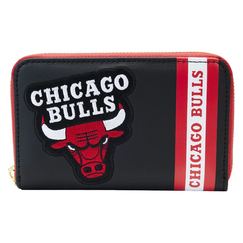 NBA Chicago Bulls Patch Icônes Zip Autour Portefeuille Bleu 631012