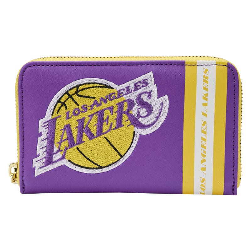 NBA Los Angeles Lakers Patch Icônes Zip Autour Portefeuille Blanc 630989