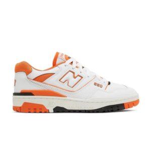 New Balance 550 Varsity Orange Baskets Blanc BB550HG1