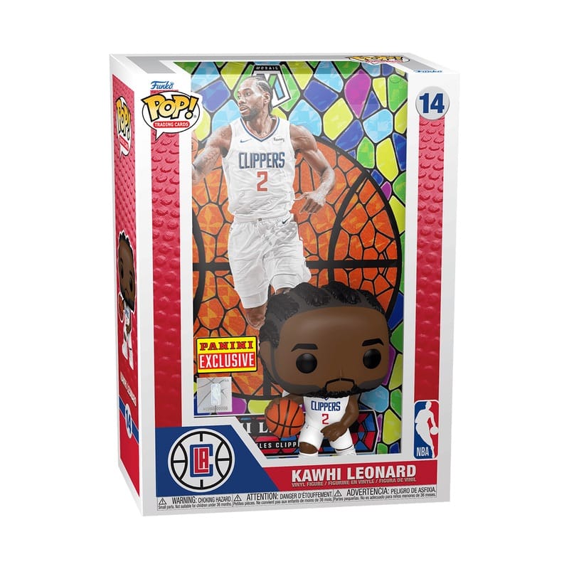 Ensemble de Pop! Cartes à collectionner Kawhi Leonard (Prismes mosaïque) Orange 631683