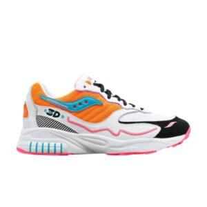 Baskets Saucony 3D Grid Hurricane Blanc Orange Crème S70646 5