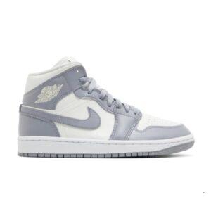 Femmes Air Jordan 1 Mid Stealth Baskets Blanc BQ6472 115