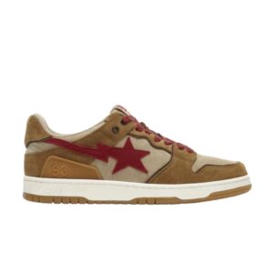 BAPE Sk8 Sta Low Blé Rouge Baskets 1G70191033