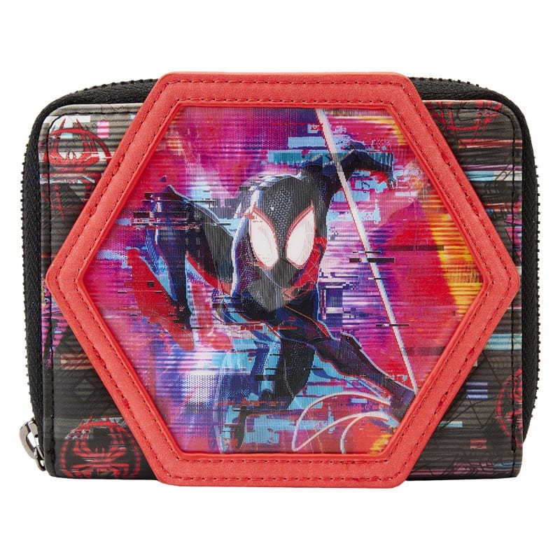 À travers le portefeuille lenticulaire zippé Spider-Verse 643671