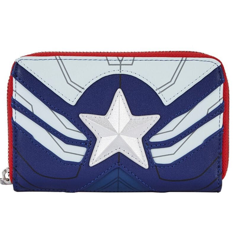 Falcon Captain America Cosplay Portefeuille Zippé Blanc 653638