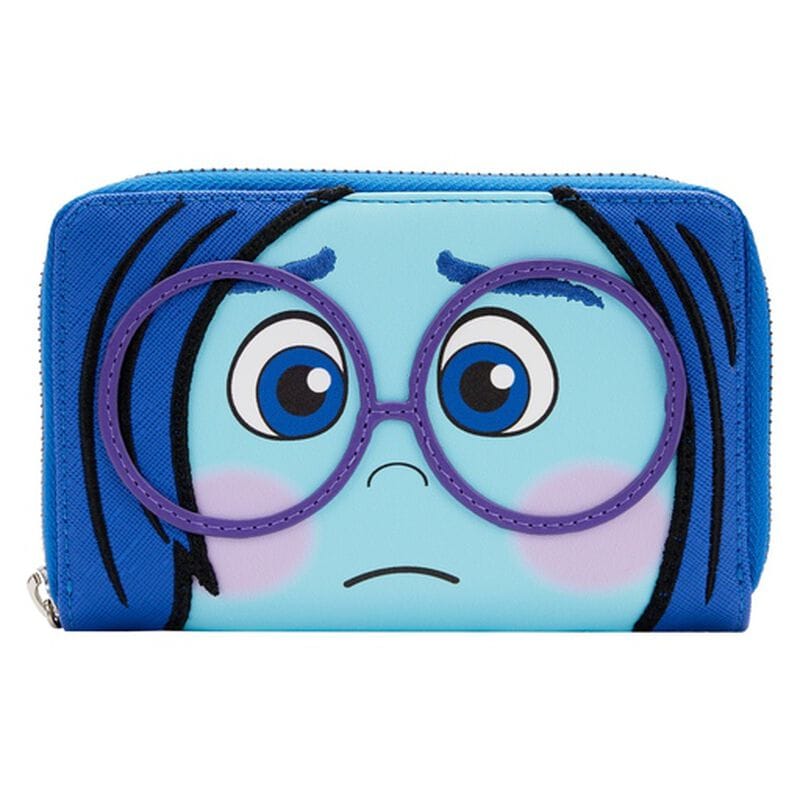 Portefeuille zippé Cosplay Inside Out Tristesse 652465