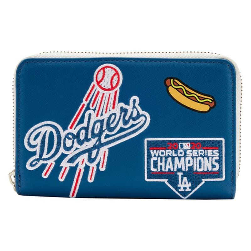 Portefeuille zippé avec patchs MLB LA Dodgers bleu 653564