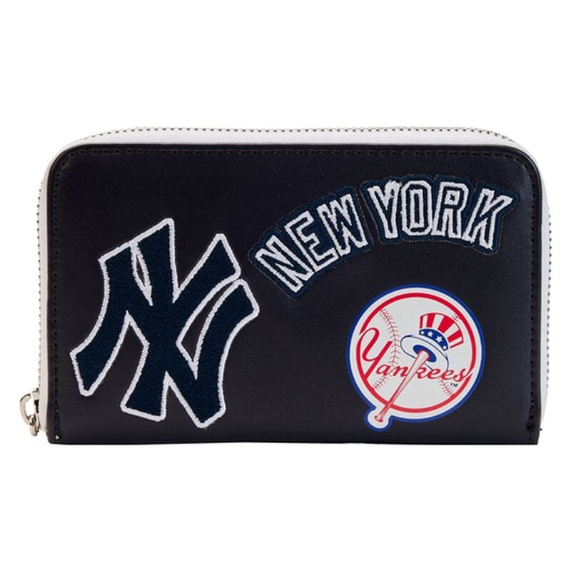 Portefeuille zippé avec patchs MLB NY Yankees bleu 644714