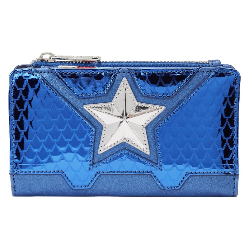 Portefeuille à rabat Marvel Metallic Captain America Cosplay 643705