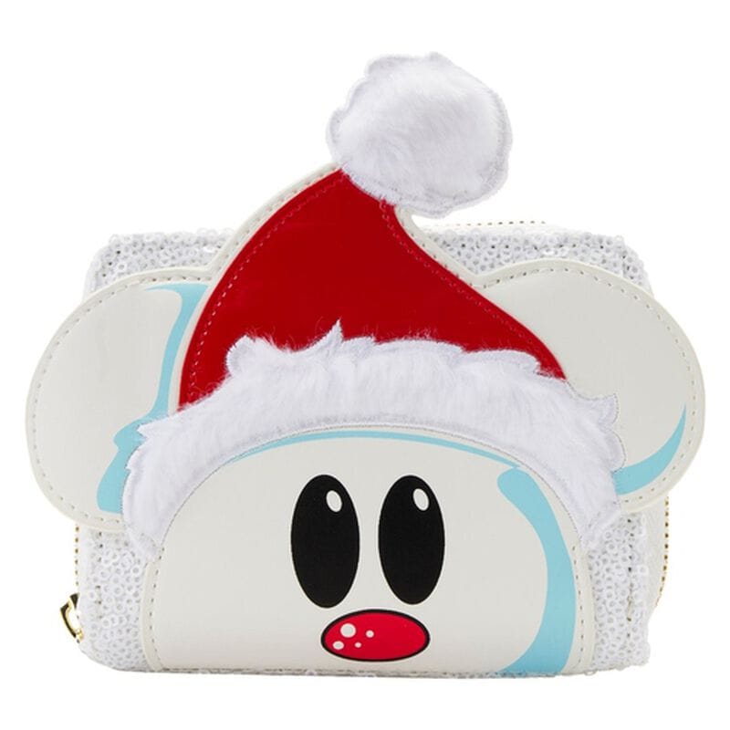 Portefeuille zippé bonhomme de neige à paillettes Mickey Mouse bleu 652307