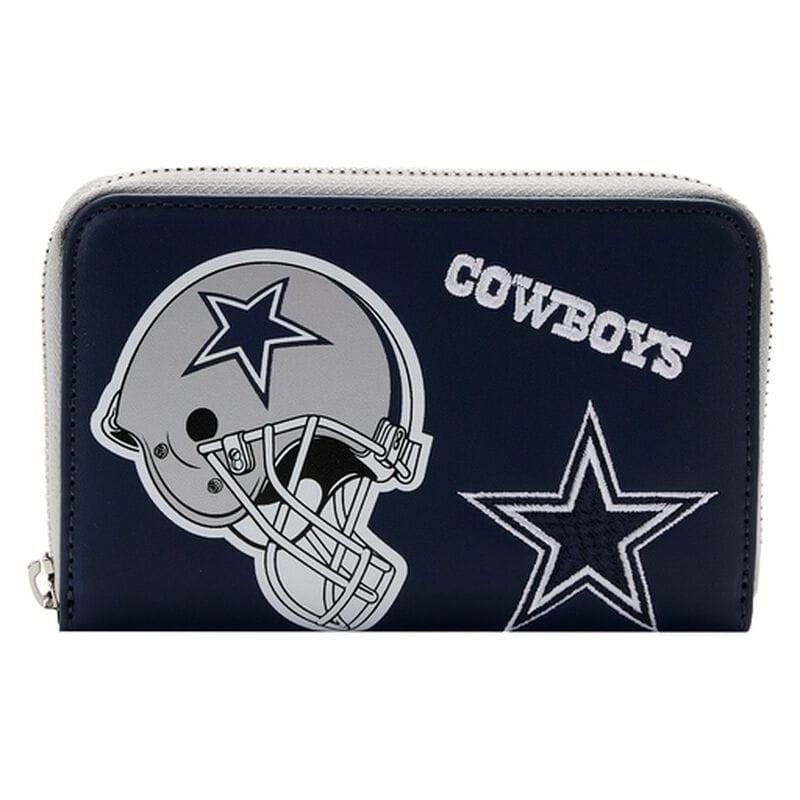 Portefeuille zippé avec patchs NFL Dallas Cowboys gris 653523