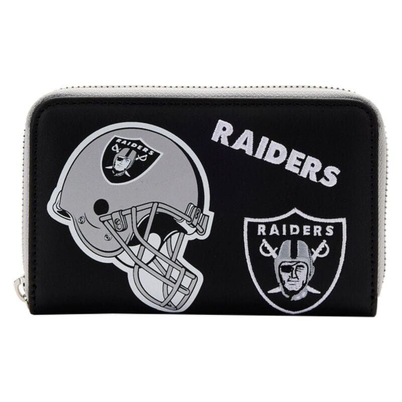 Portefeuille zippé avec patchs NFL Las Vegas Raiders blanc 653498